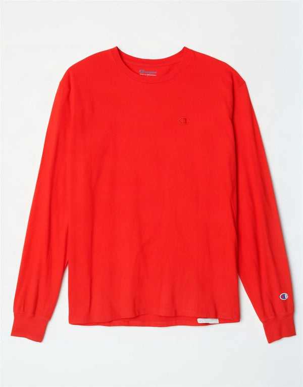 Champion Haut à manches longues pour homme en coton rouge Taille L