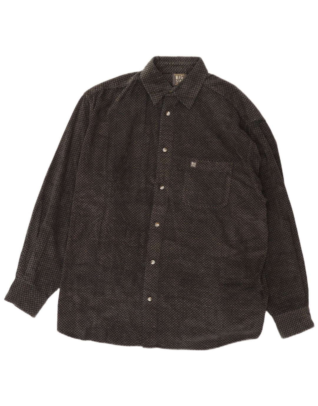 Chemise Homme Big Star Coton Géométrique Noir Moyen