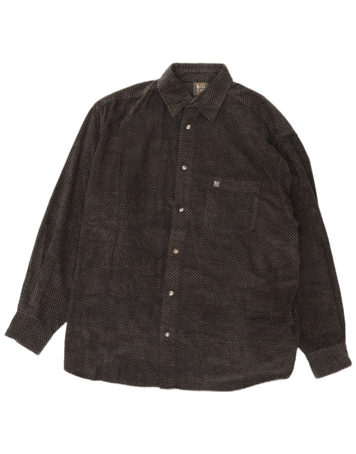 Chemise Homme Big Star Coton Géométrique Noir Moyen