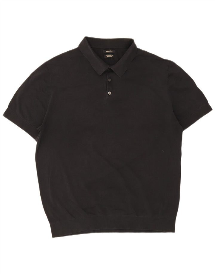 Massimo Dutti Polo Homme Grand Noir Coton