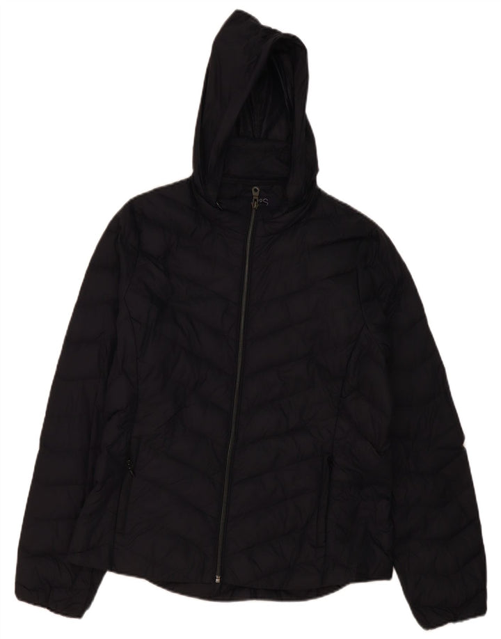 Marks & Spencer Veste matelassée à capuche pour femme UK 14 Large Noir Polyamide