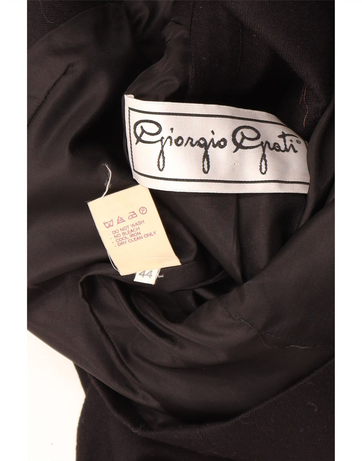 Giorgio Grati Veste Blazer 2 Boutons Femme IT 44 Laine Noir Moyen