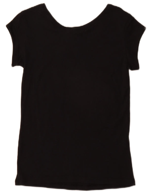 Adidas T-shirt graphique pour femme UK 4/6 XS Noir Coton