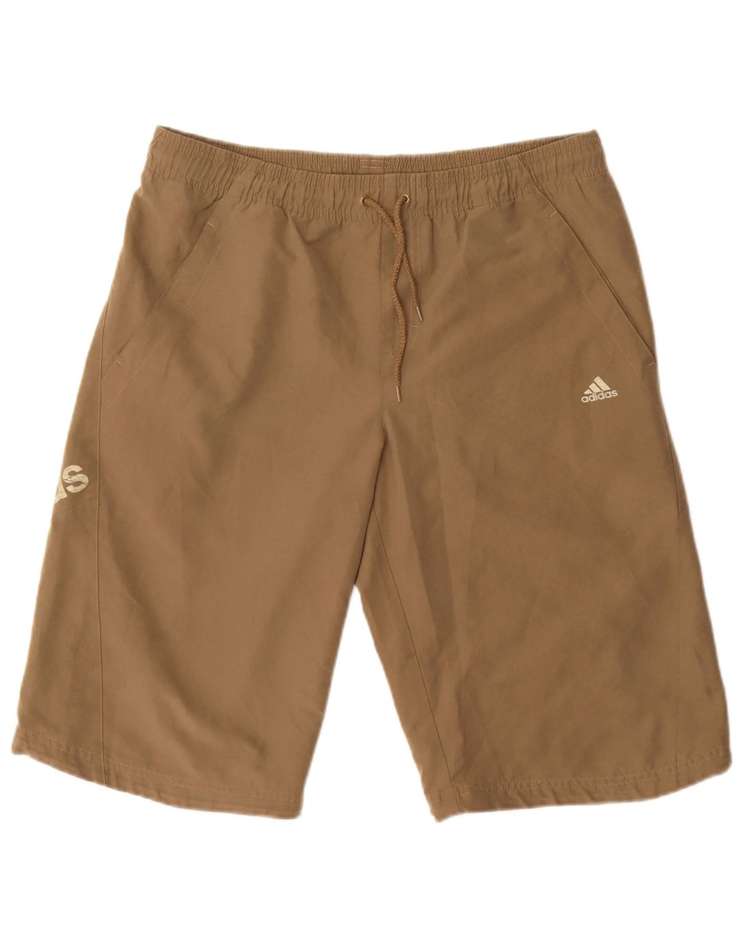 Adidas Short de sport graphique pour homme en polyester marron moyen