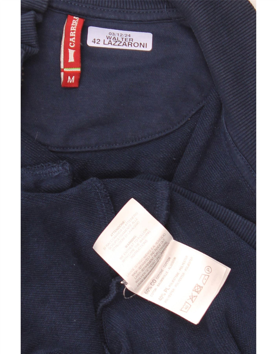 Carrera Homme Survêtement Top Veste Bleu Marine Moyen Coton