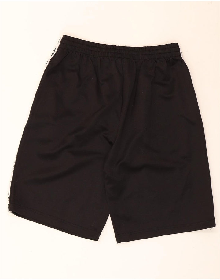 Kejo Short de sport graphique pour homme en polyester color block noir moyen