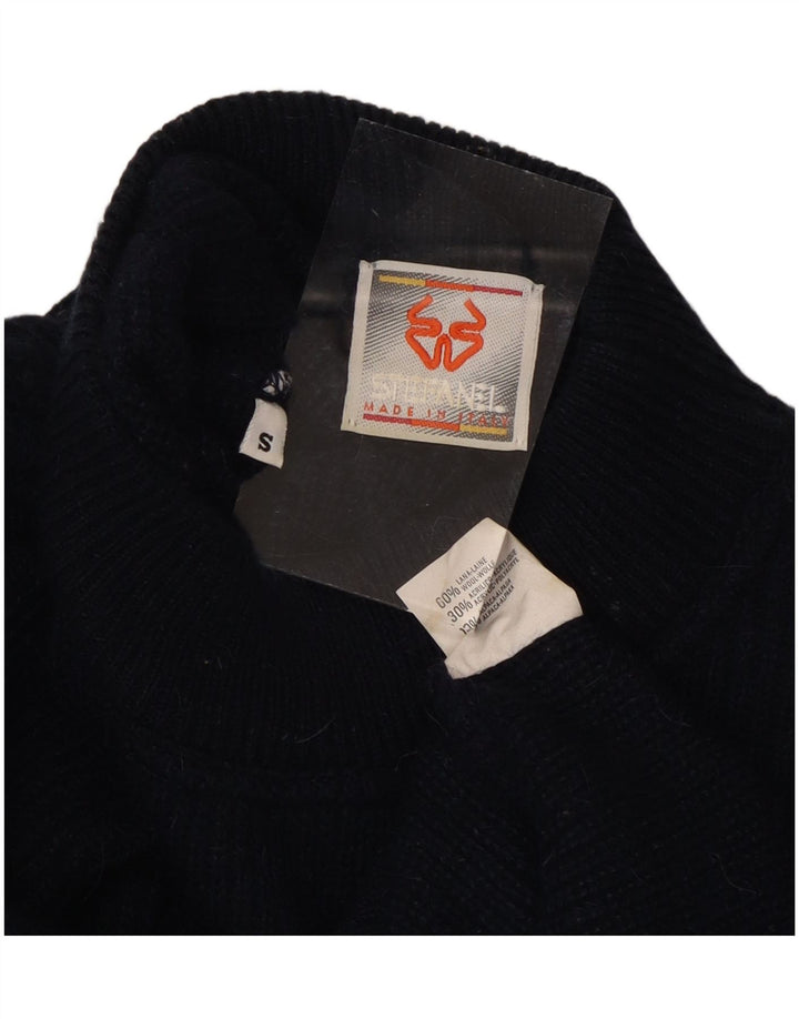 STEFANEL Pull Col Roulé Homme Petite Laine Bleu Marine