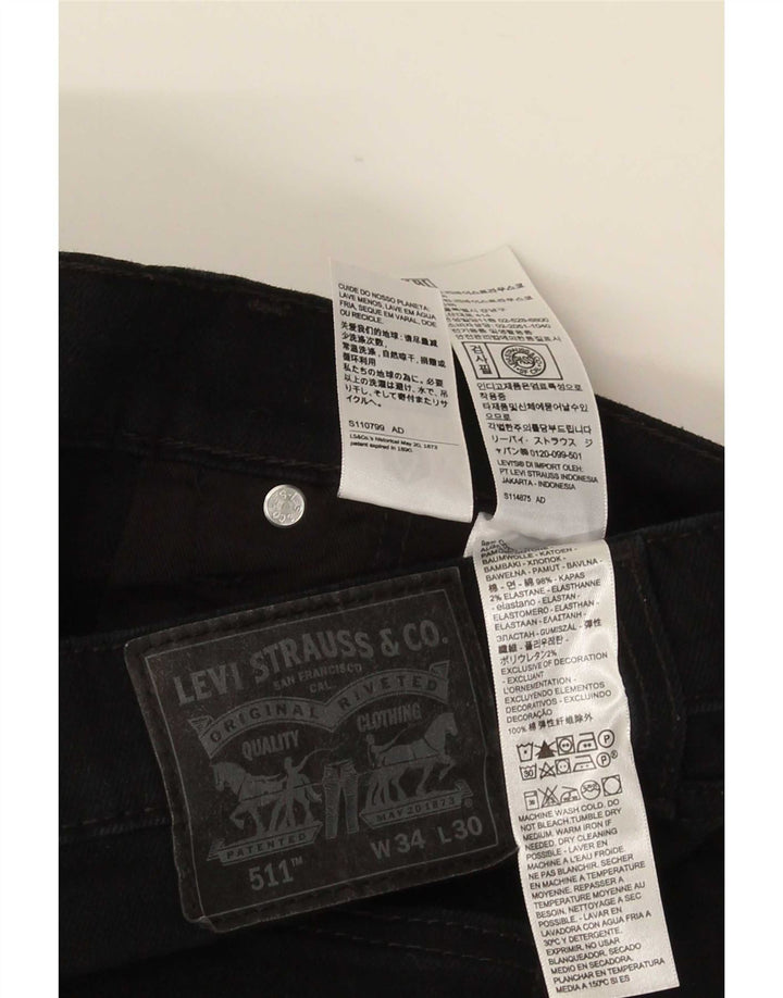 Levi's Jean Slim 511 Homme W34 L30 Noir Coton