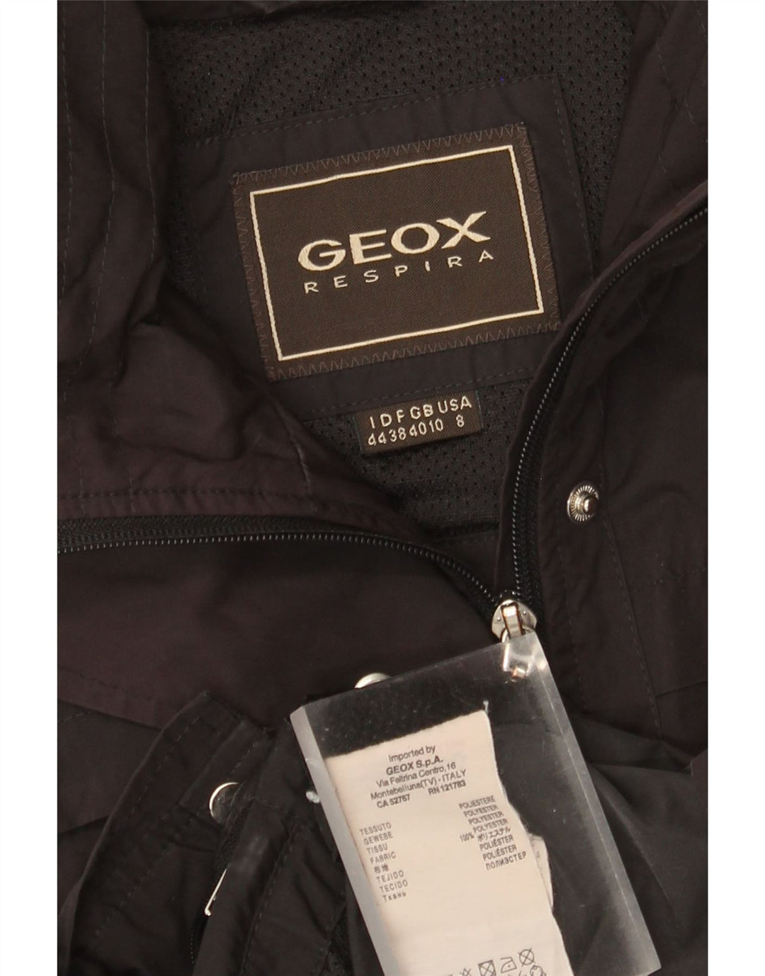 Geox Veste utilitaire Respira pour femme UK 10 Small Noir Polyester