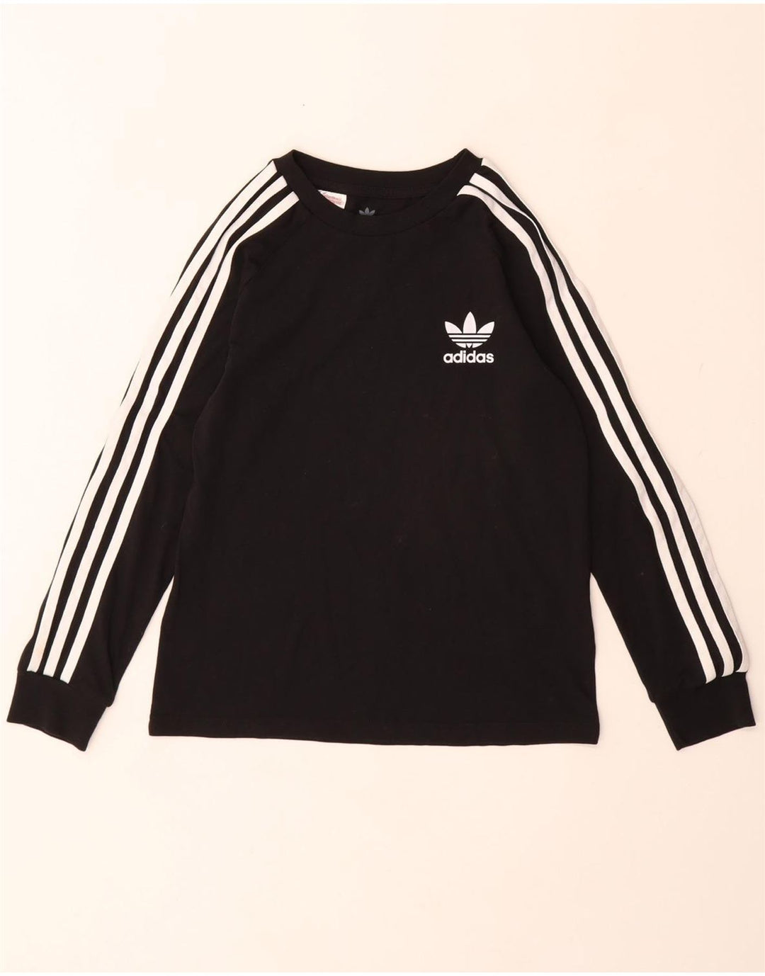 ADIDAS Haut Fille Manches Longues 9-10 ans Noir Coton
