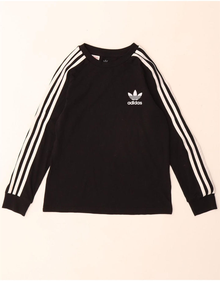 ADIDAS Haut Fille Manches Longues 9-10 ans Noir Coton
