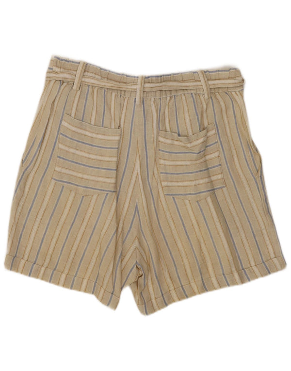 Massimo Dutti Short décontracté taille haute pour femme EU 36 XS W26 Beige rayé