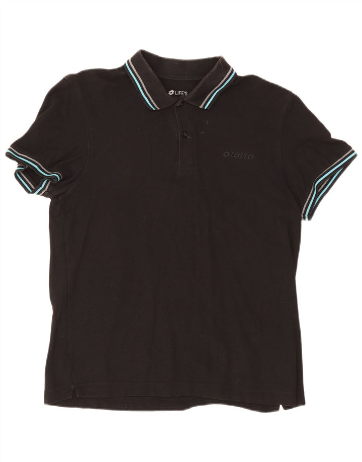 Lotto Polo Homme Grand Noir Coton