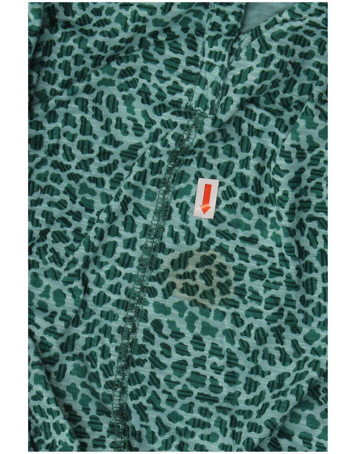 L.L.BEAN Chemisier à manches 3/4 pour femme UK 22 3XL Vert imprimé animal