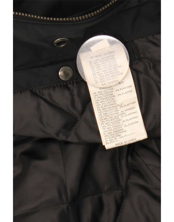 Diesel Veste Parka Femme UK 16 Large Noir Polyester