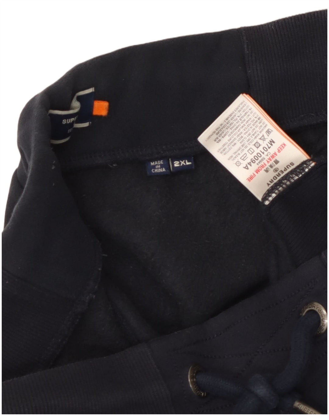 Superdry Pantalon De Survêtement Homme Joggers 2XL Bleu Marine Coton