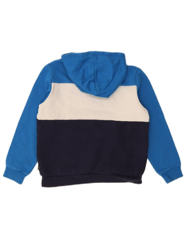 Puma Pull à capuche graphique pour garçon 11-12 ans Bleu Colorblock Coton