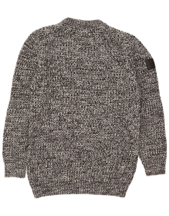 Superdry Pull ras du cou pour homme, grand, gris moucheté