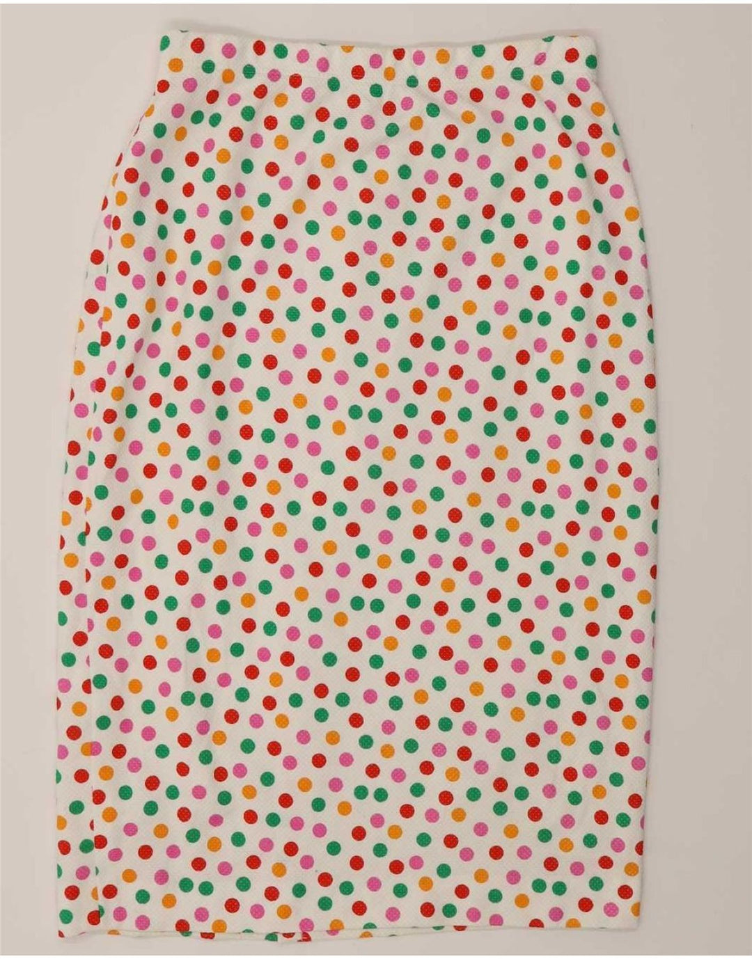 Liola Ensemble jupe 2 pièces 4 boutons pour femme IT 46 Large W28 Blanc à pois