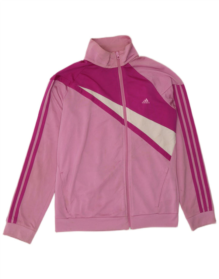 Adidas Veste de survêtement pour femme UK 12/14 Rose moyen Colourblock