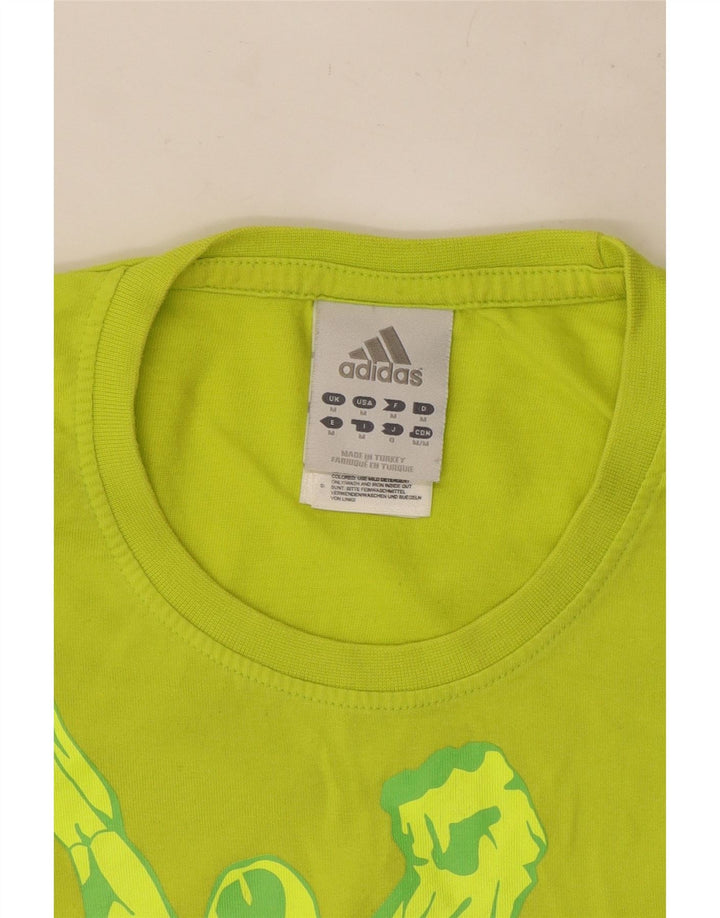 Adidas T-Shirt Graphique Homme Vert Moyen Coton