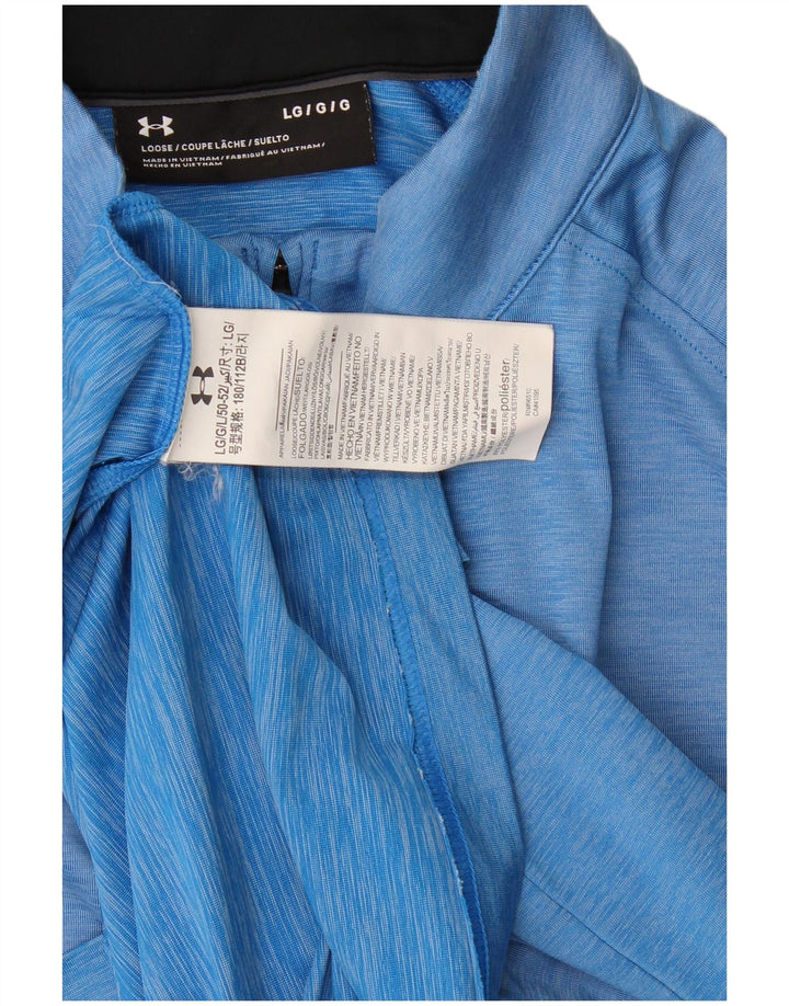Under Armour Haut de Survêtement Zip Neck Pullover Homme Bleu Polyester