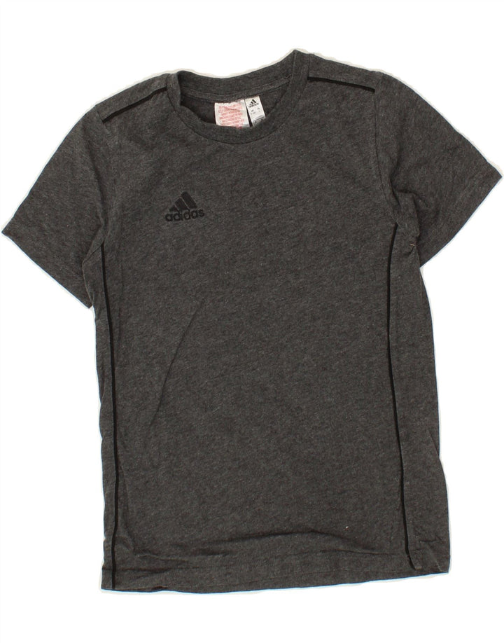 ADIDAS Boys T-Shirt Top 9-10 Years Grey Cotton Vintage Adidas and Second-Hand Adidas from Messina Hembry 
