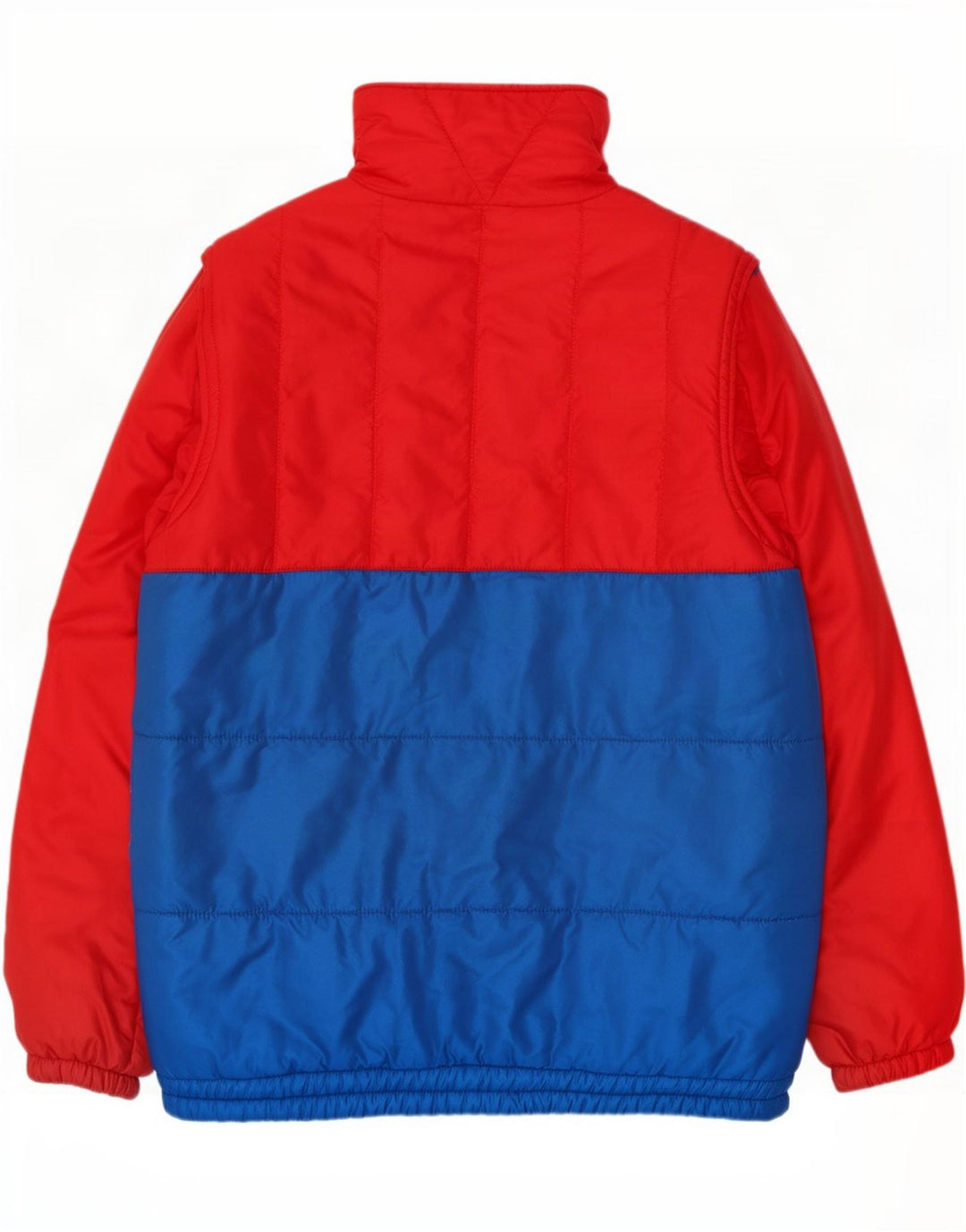 veste rembourrée vintage pour homme UK 38 Medium Red Colourblock Polyamide