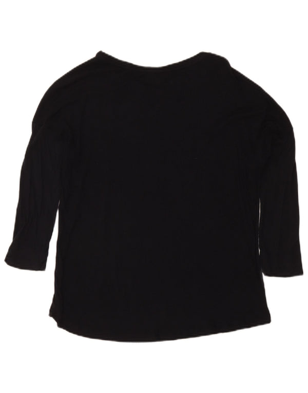 Massimo Dutti Haut à manches 3/4 pour femme UK 12 Medium Noir