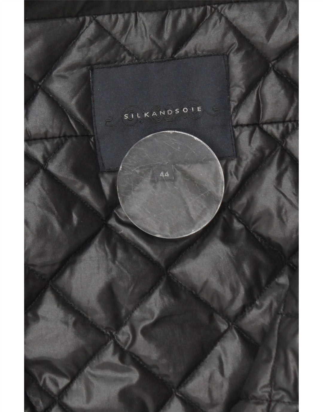 Silk and Soie Veste matelassée à capuche IT 44 Femme Noir Moyen Polyamide