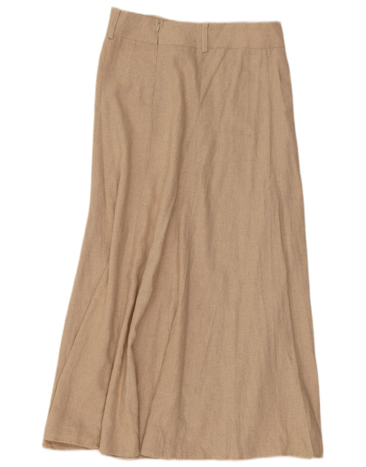 Jupe Midi Femme ZARA Medium W30 Lin Beige