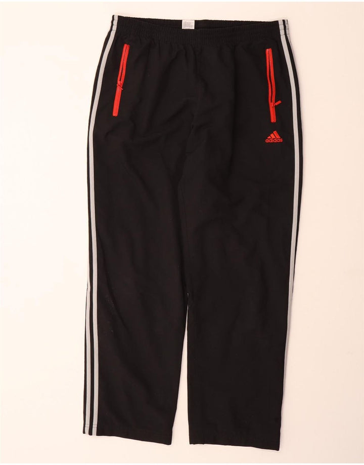 ADIDAS Mens Graphic Tracksuit Trousers Large  Black Polyester