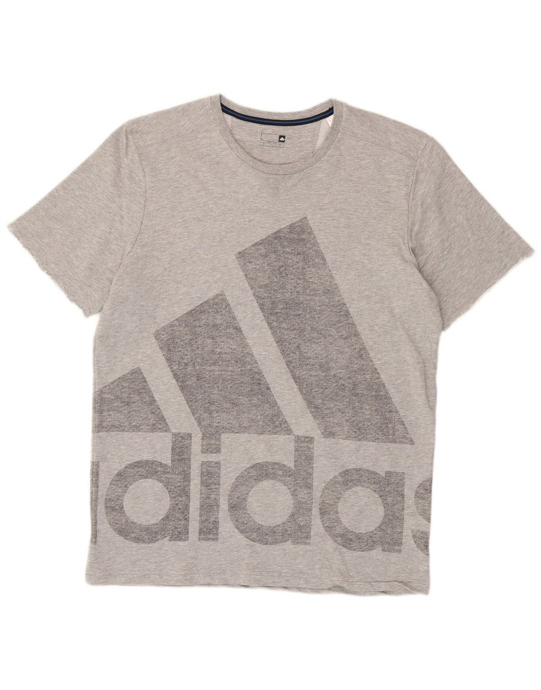 Adidas T-shirt graphique pour hommes, grand, gris, coton