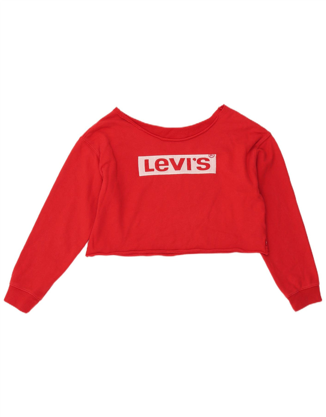 LEVI'S Sweat-shirt court surdimensionné pour femme UK 6 XS Rouge Coton