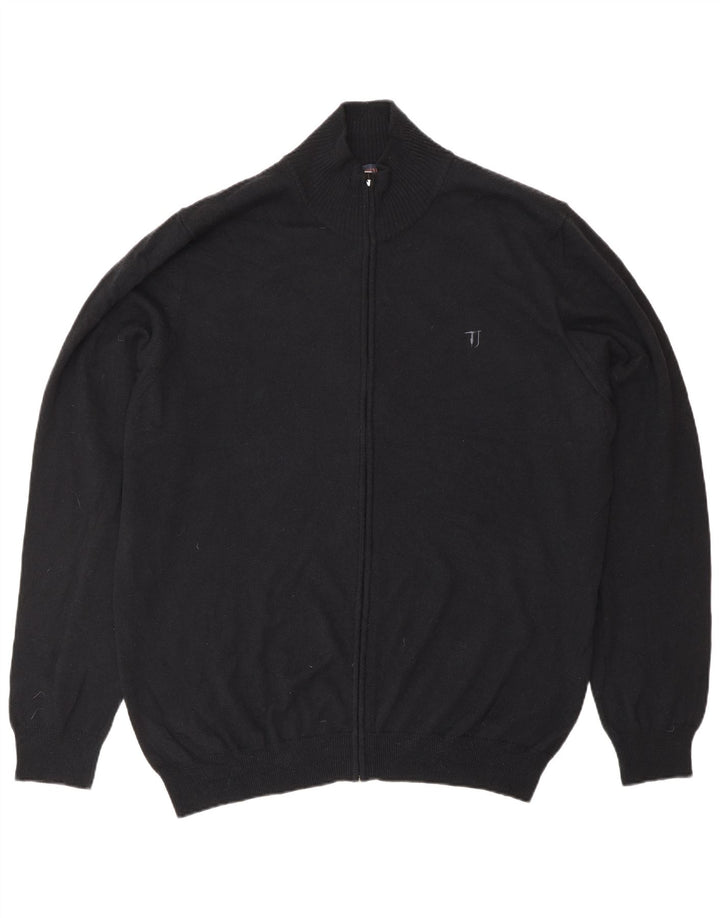 TRUSSARDI JEANS Pull Cardigan Homme 3XL Noir Laine