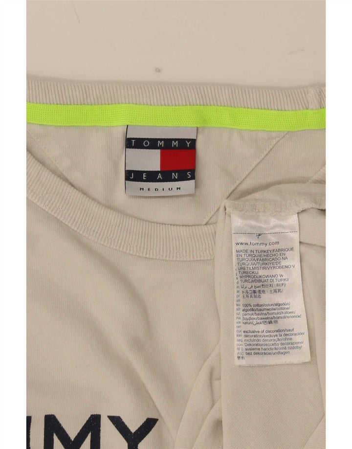 Tommy Hilfiger T-Shirt Graphique Homme Beige Moyen Coton