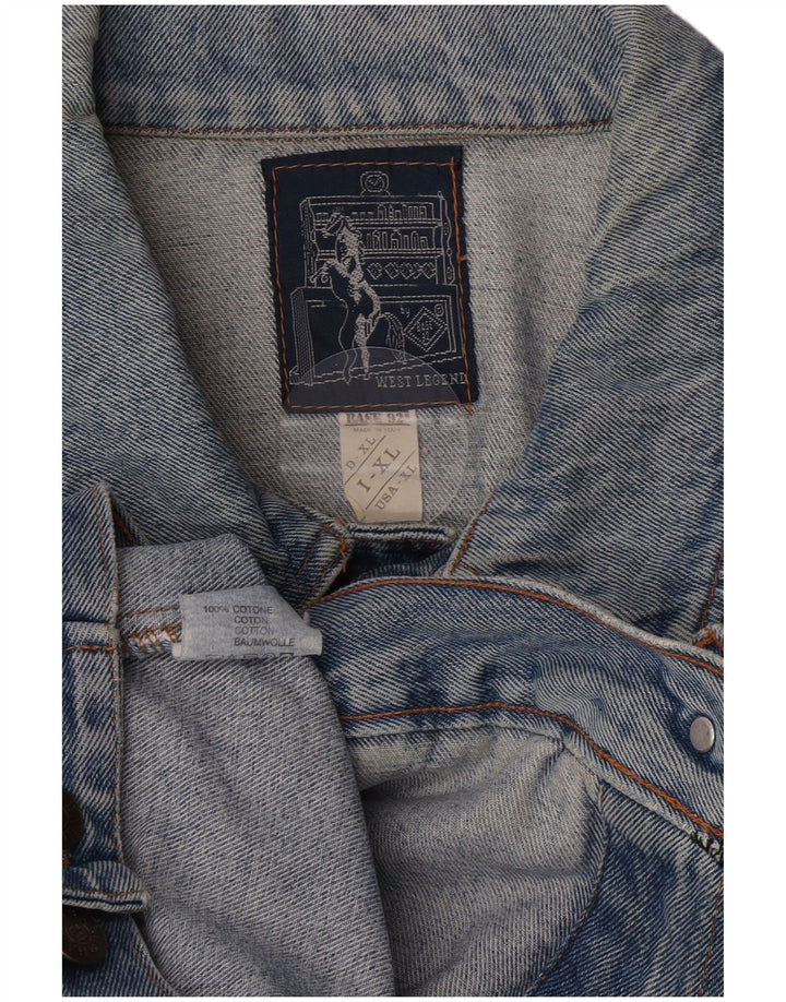 Base 92 Veste en Jean Homme UK 42 XL Bleu Coton