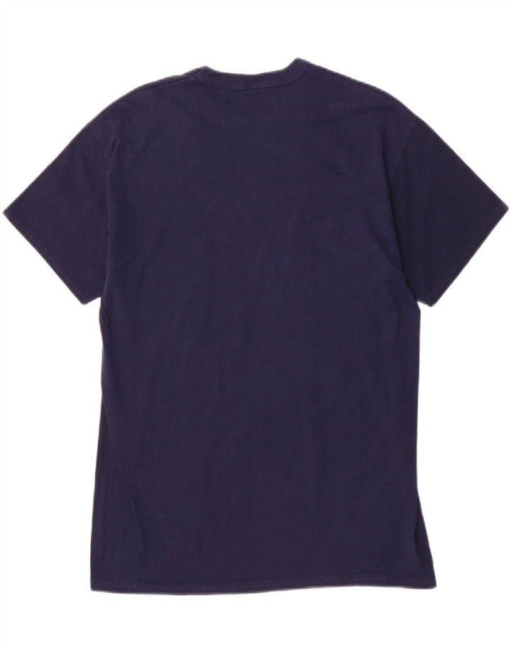 RUSSELL ATHLETIC Mens Graphic T-Shirt Top Large Navy Blue Vintage Russell Athletic and Second-Hand Russell Athletic from Messina Hembry 