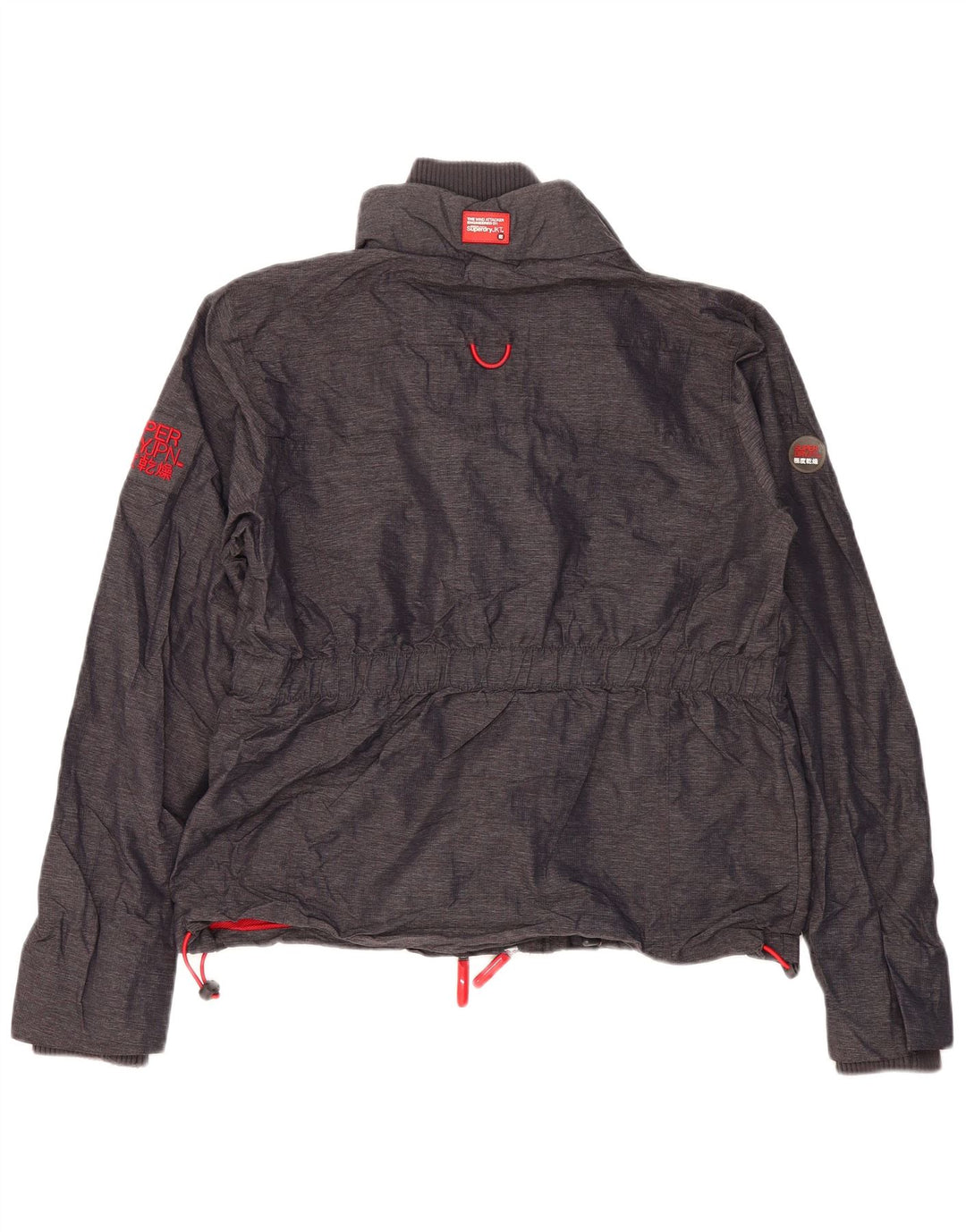 SUPERDRY Veste coupe-vent Femme UK 18 XL Gris Polyester