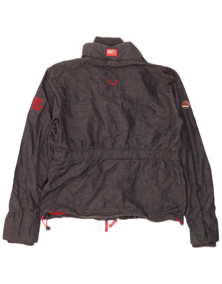 SUPERDRY Veste coupe-vent Femme UK 18 XL Gris Polyester