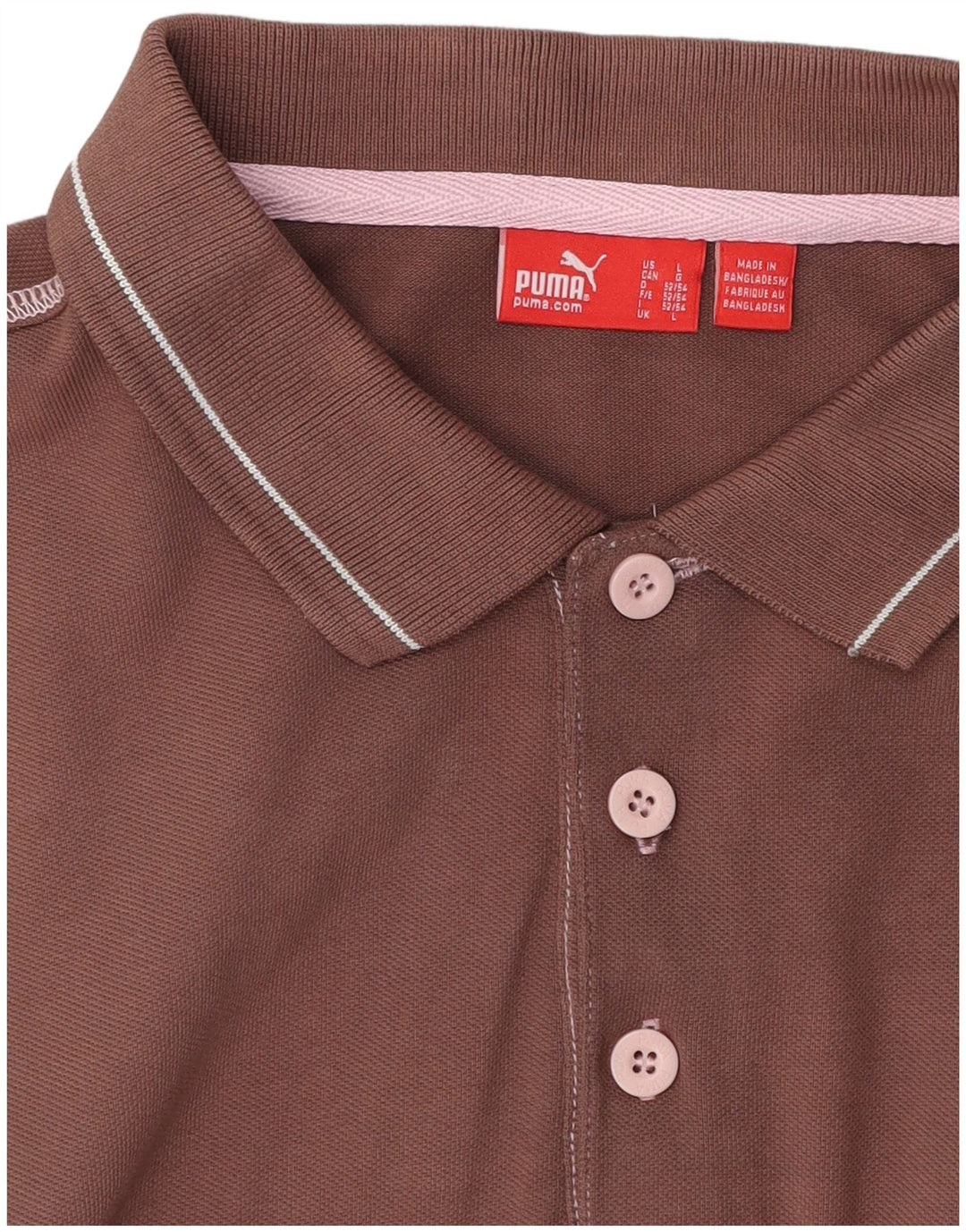 Puma Polo Homme Large Marron Coton
