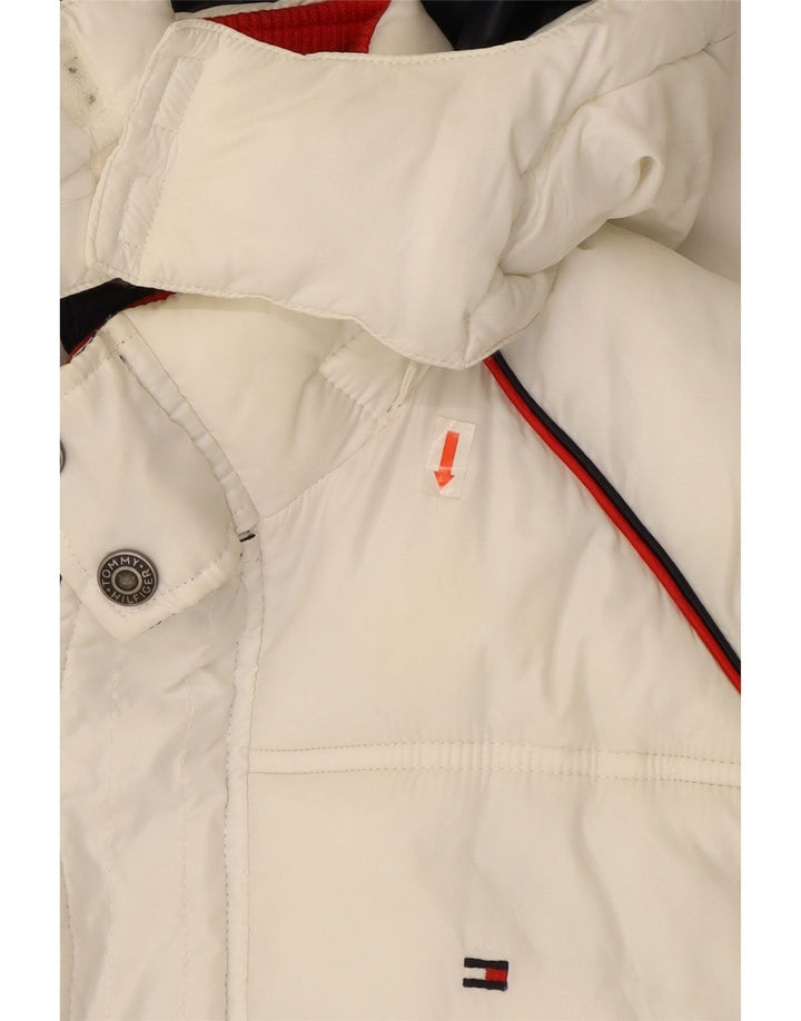 Tommy Hilfiger Veste matelassée graphique pour garçon 13-14 ans Blanc Colourblock