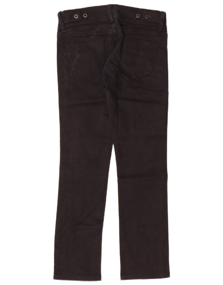 G-STAR Womens Straight Jeans W27 L28 Black Cotton