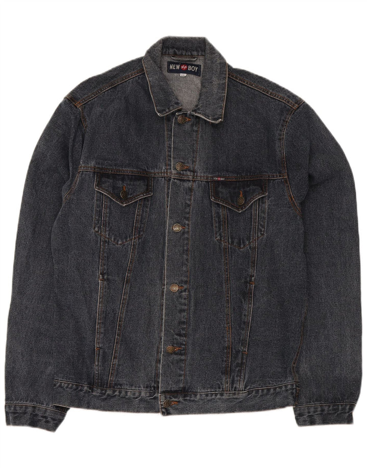 VINTAGE Veste en jean homme UK 44 2XL Coton bleu
