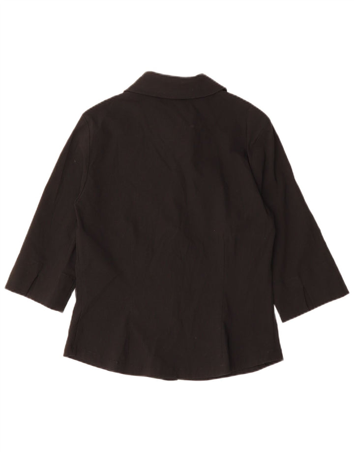 YESSICA Chemisier à manches 3/4 pour femme EU 38 Viscose noir moyen