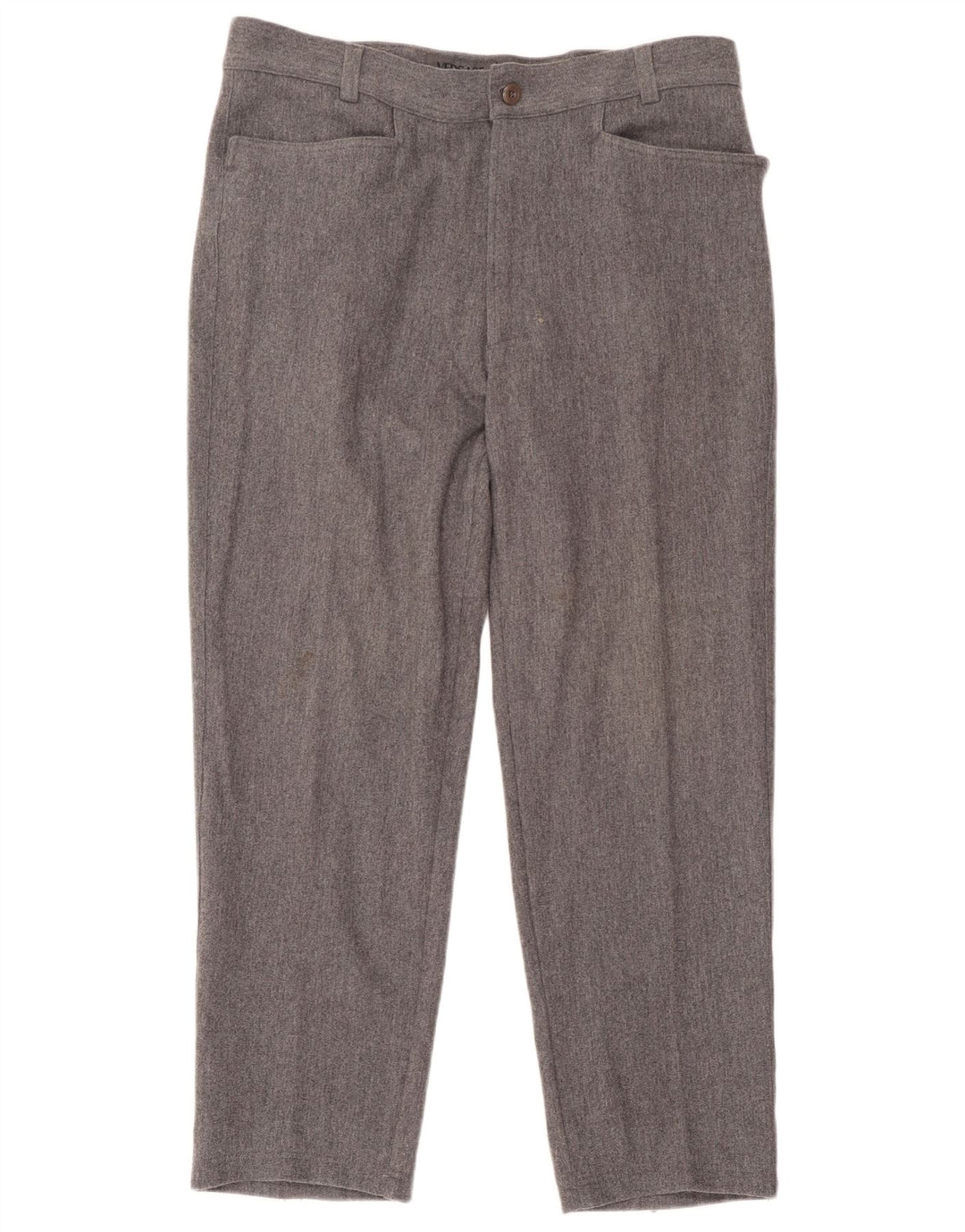 Versace Pantalon de costume droit pour homme IT 52 XL W38 L29 Gris Laine