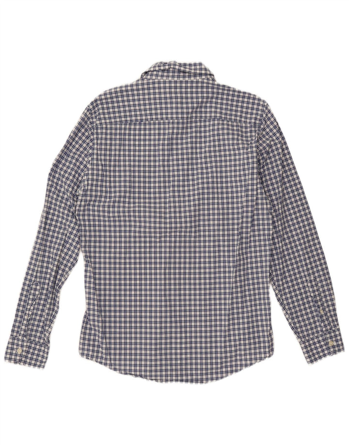 BENETTON Chemise Slim Homme Grands Carreaux Bleus Coton