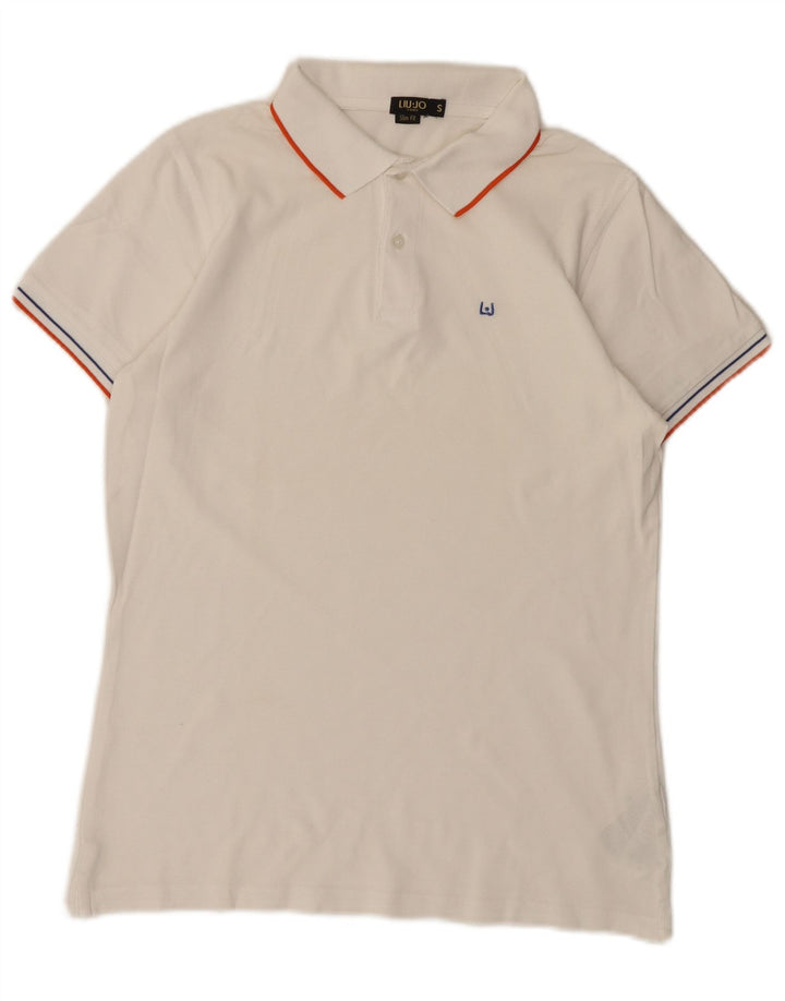 Polo Slim Fit Homme Liu Jo Petit Coton Blanc