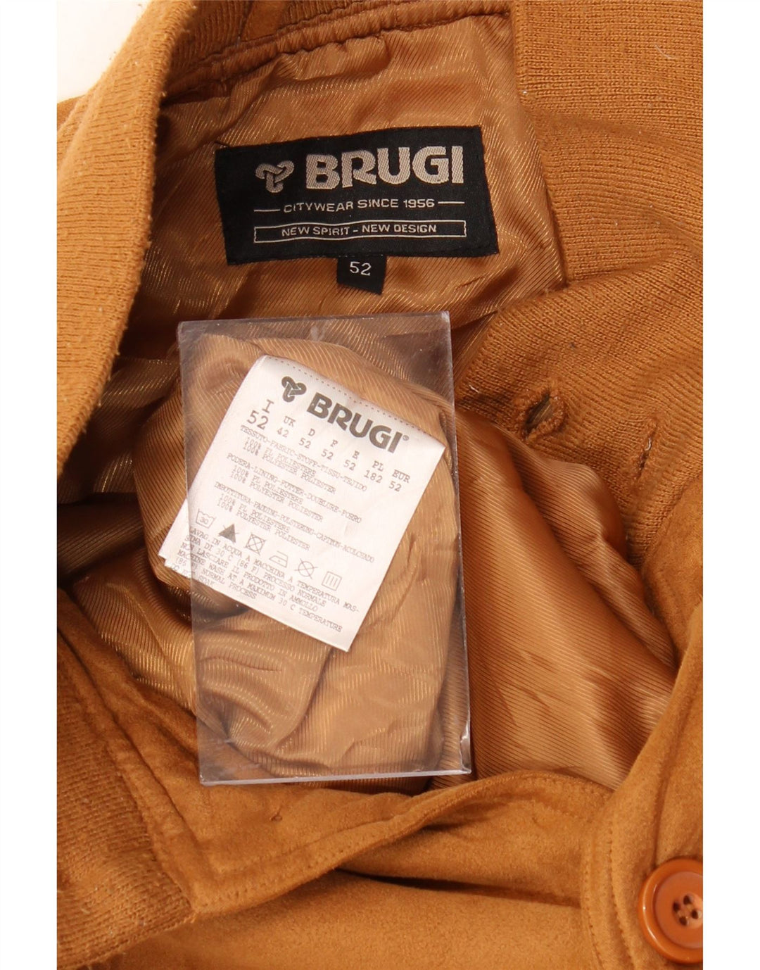 BRUGI Veste Bomber Homme UK 42 XL Marron Polyester