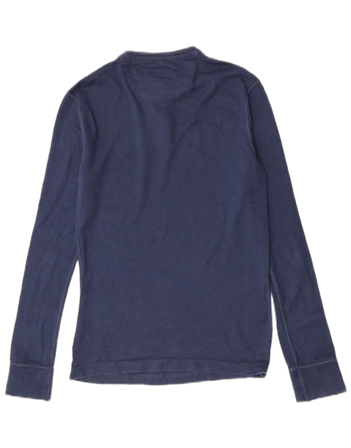 Superdry Haut à manches longues pour homme en coton bleu marine Small